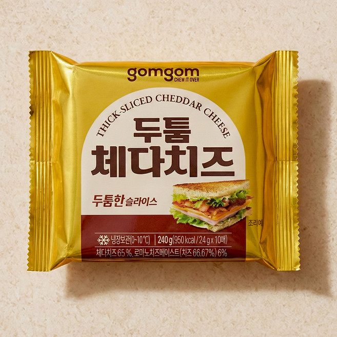 곰곰 두툼 체다치즈, 24g, 10매입, 1개