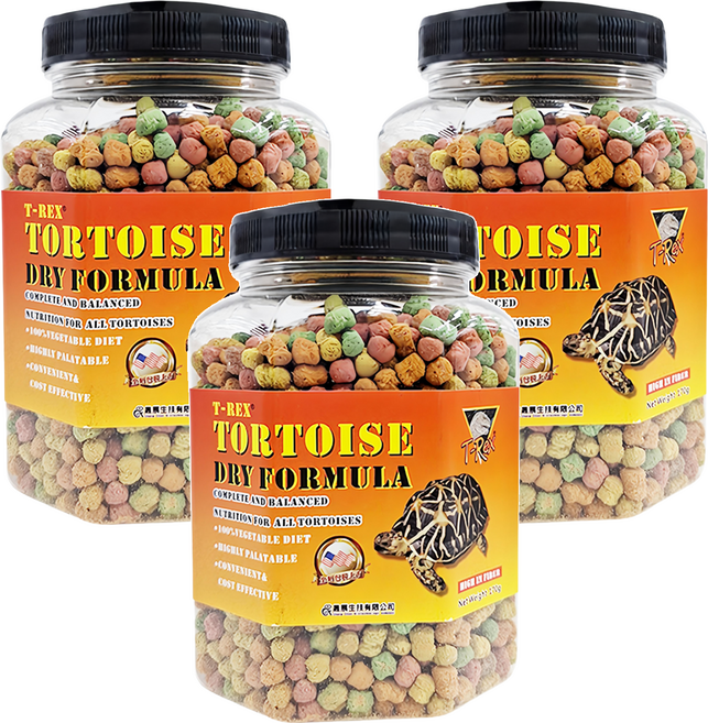 T-Rex Pet 陸龜專用彩色飼料, 170g, 3罐