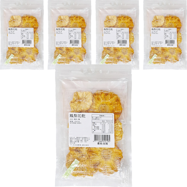 順泰 鳳梨花乾, 150g, 5包