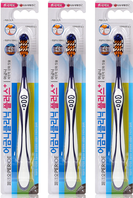 페리오 어금니클리닉 플러스 초극세모 칫솔, 1개입, 3개