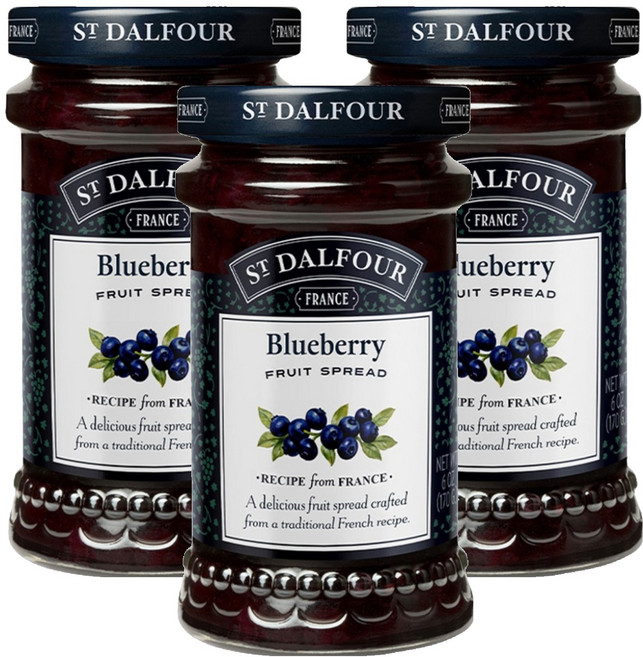 샹달프 블루베리잼, 170g, 3개