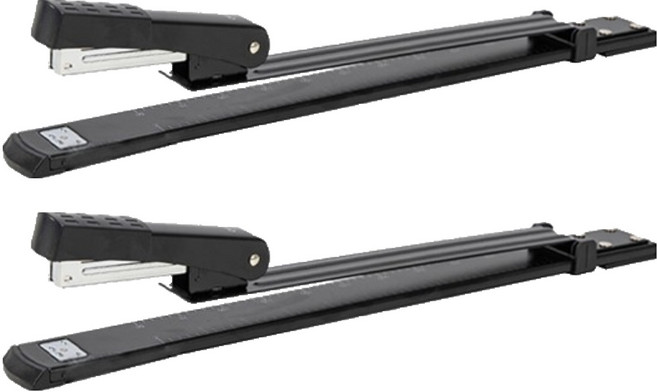 델리 깊이조절 제본 스테이플러 33호심 E0334, 블랙, 2개