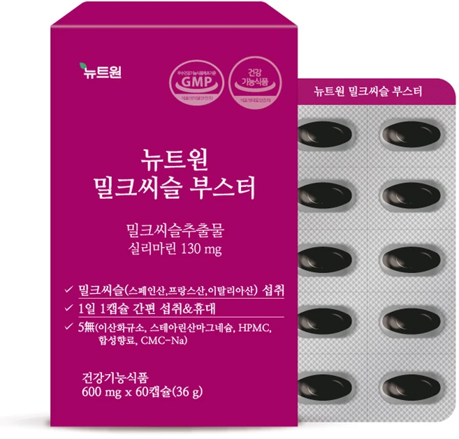 뉴트원 밀크씨슬 부스터 36g, 60정, 1개 - 쿠팡