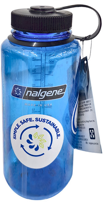 nalgene Sustain永續系列 寬嘴水壺, 灰藍色, 1L, 1個