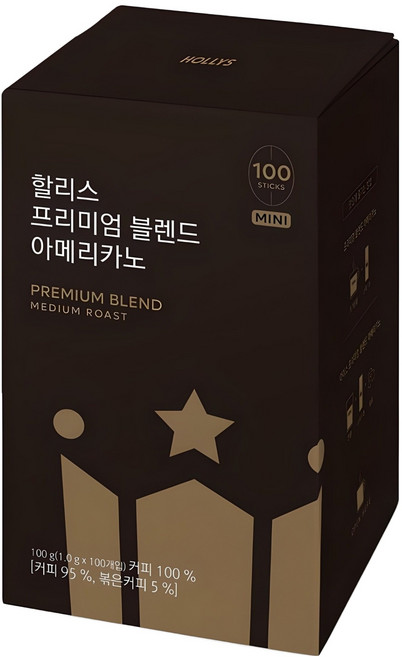 HOLLYS 頂級特調美式迷你咖啡, 1g, 100入, 1個