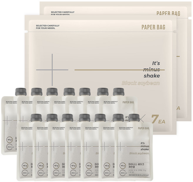 페이퍼백 마이너스 쉐이크 까만콩 7p, 420g, 2개