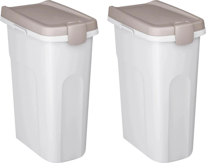 stefanplast 樂透 義大利氣密儲糧桶, 白色, 25L, 2個