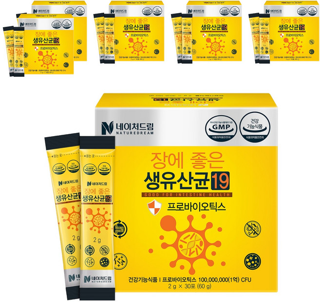 네이처드림 장에좋은 생유산균19 30p, 60g, 6개