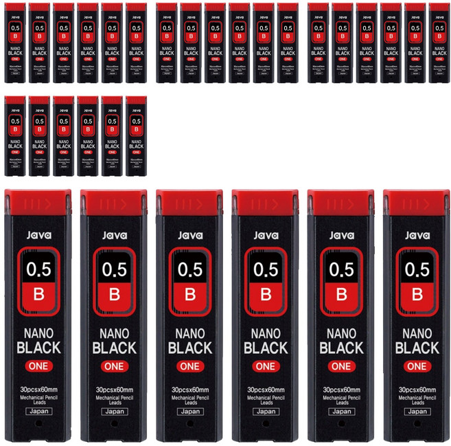 자바펜 나노블랙 원 샤프심 B, 30개