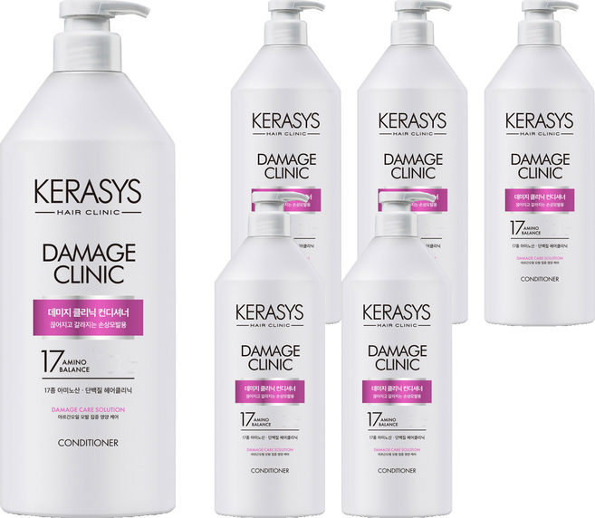 KERASYS 可瑞絲 Damage Clinic 植萃系抗損護髮素 極重損款, 6瓶