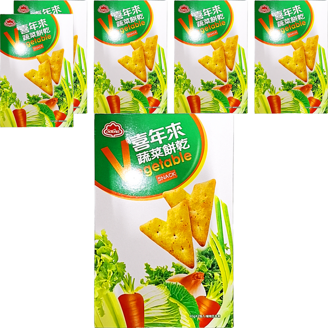 喜年來 蔬菜餅乾, 80g, 6盒