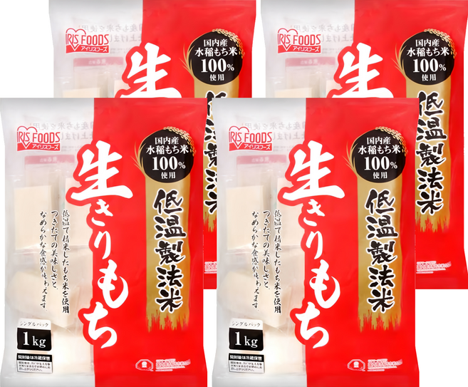 IRIS FOODS 低溫製法生切麻糬, 1kg, 4袋