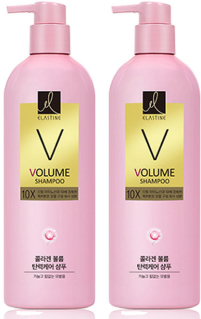 엘라스틴 볼륨 탄력케어 10X 샴푸 플로럴 머스크향, 680ml, 2개
