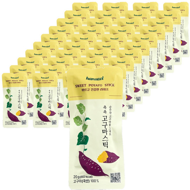 한울 촉촉 고구마 스틱, 20g, 40개