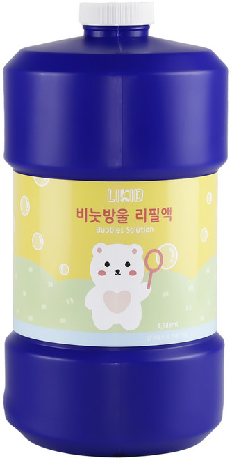 라이키드 비누방울 리필액 1888ml, 혼합색상, 1개