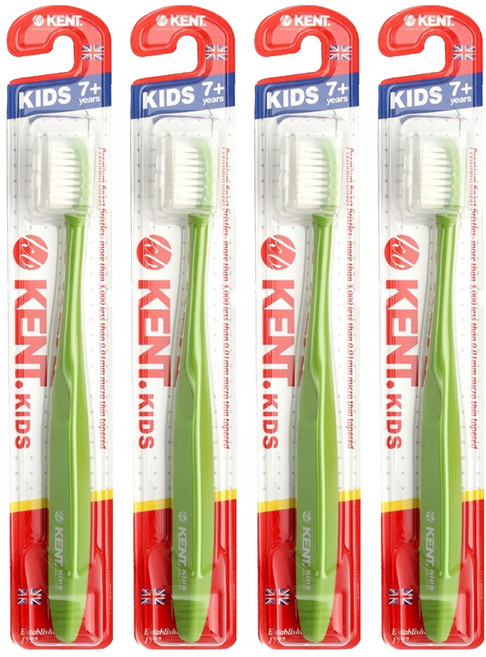 켄트 키즈 초극세모 칫솔, 그린, 1개입, 4개