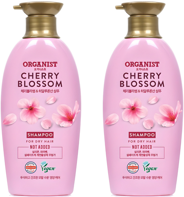 오가니스트 내추럴 체리블라썸 샴푸, 500ml, 2개