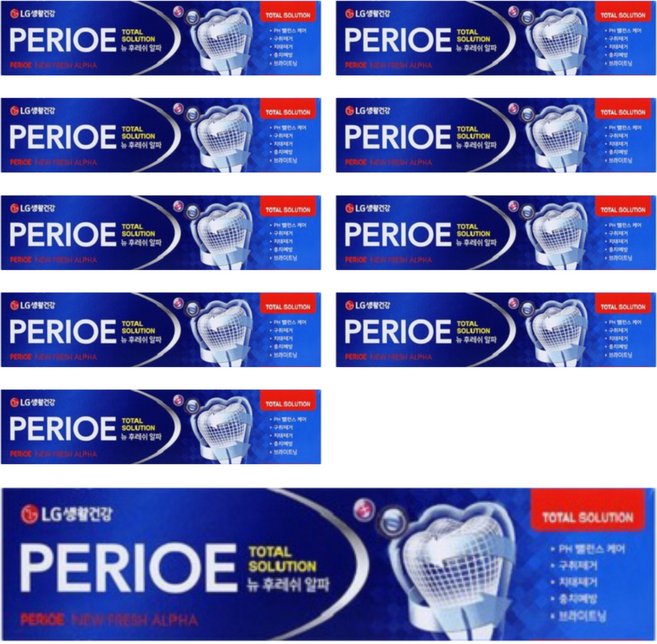 페리오 뉴 후레쉬 알파 치약, 170g, 10개