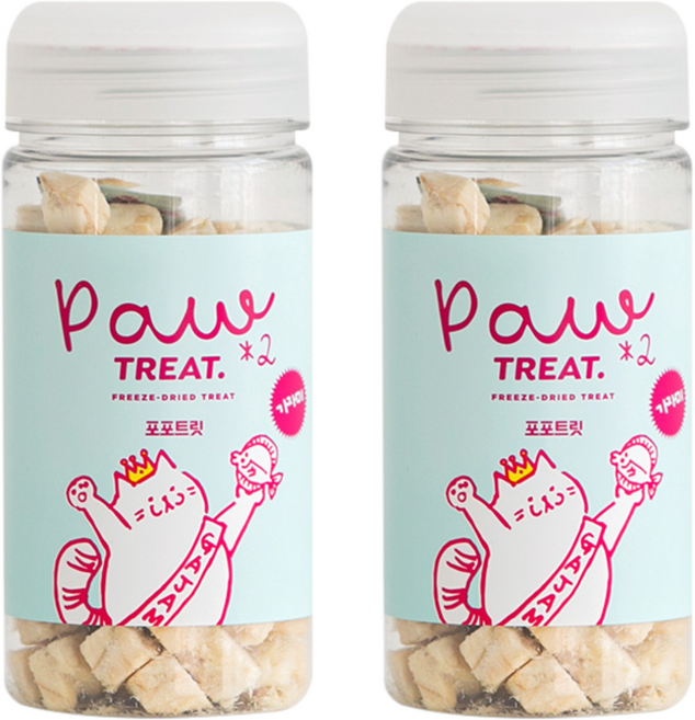 바잇미 반려동물 포포트릿 동결건조 간식, 가자미, 40g, 2개