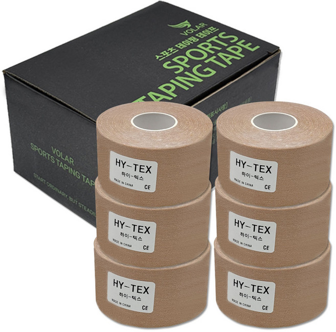 VOLAR 하이텍스 스포츠 테이핑 테이프 스킨, 6개