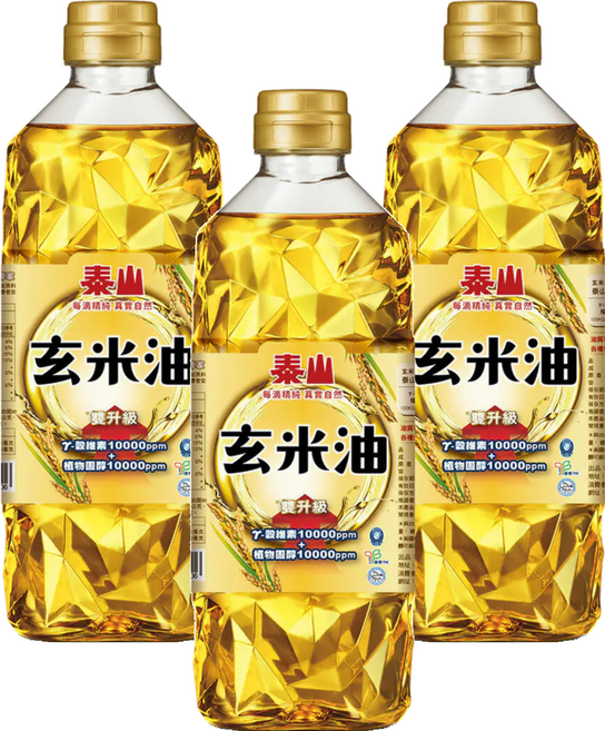 TAISUN 泰山 玄米油, 600ml, 3瓶