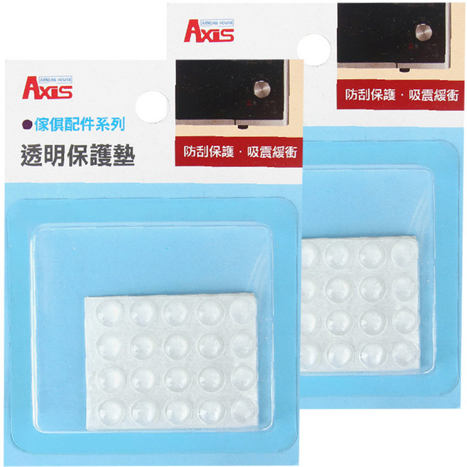 Axis 艾克思 家俱電器防刮止滑吸震透明保護墊 半圓, 40個, 2組