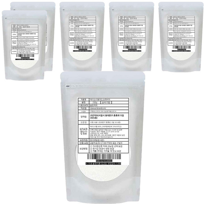 조은약초 에리스리톨 위드 프리미엄 스테비아 가루, 6개, 200g