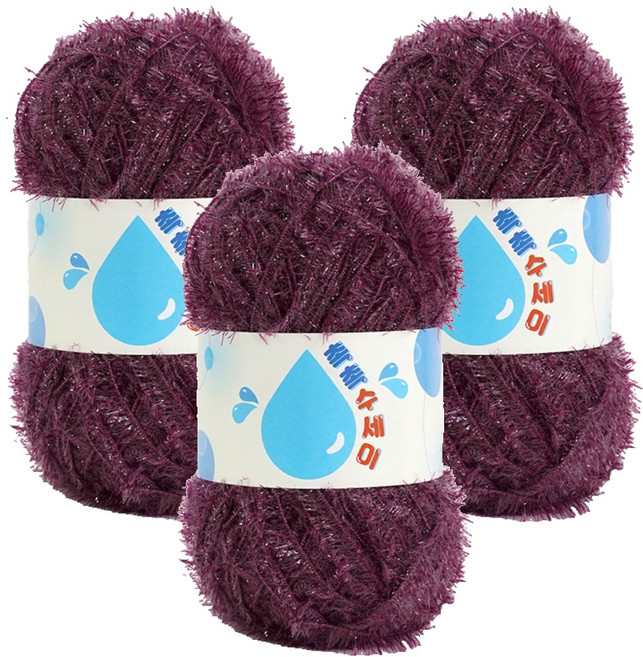 쎄비 촉촉 수세미실, 진보라, 3개