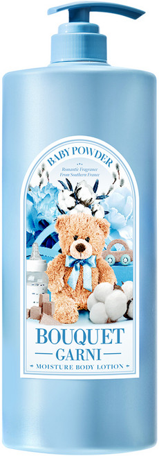 부케가르니 모이스처 바디로션 베이비파우더향, 1.5L, 1개