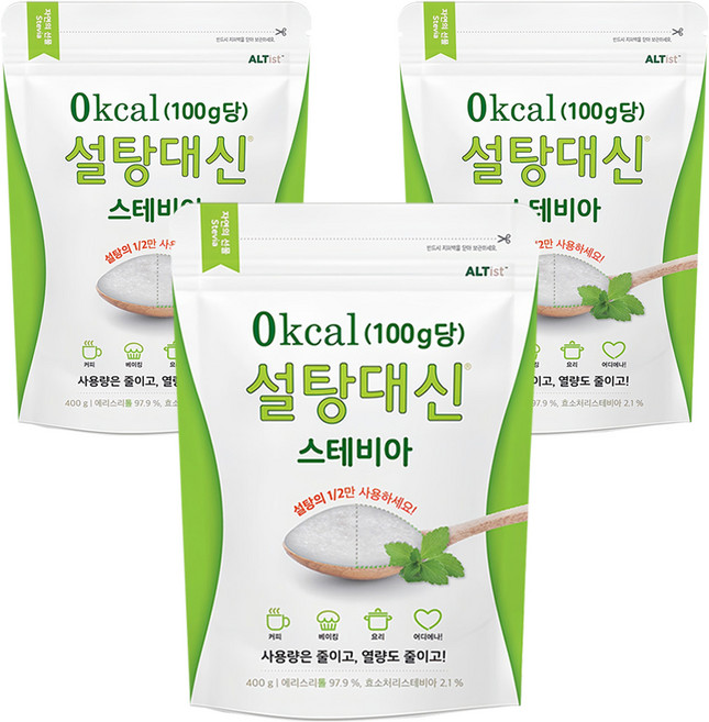 설탕대신 스테비아, 400g, 3개