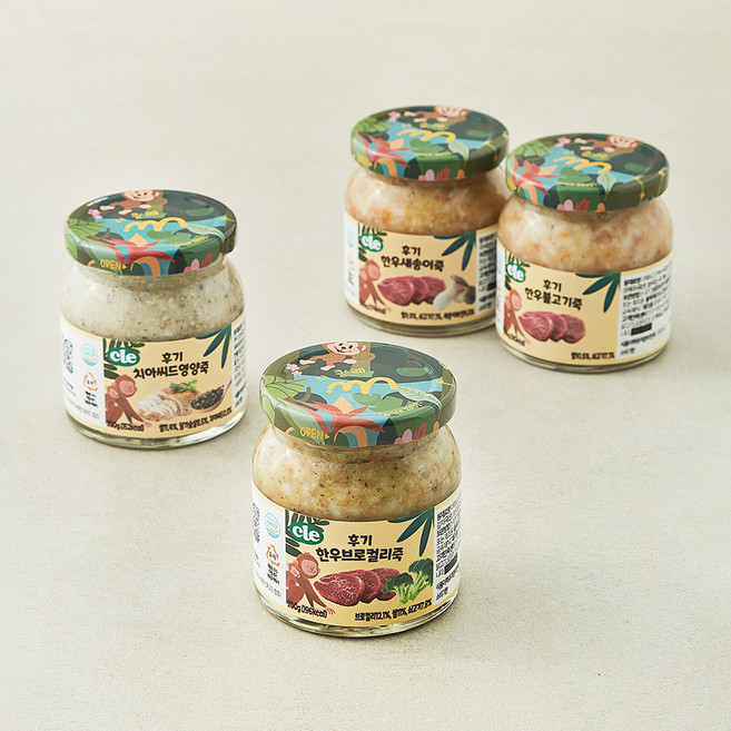 cle 후기 9~11개월 프로틴 이유식 200g x 4종 세트, 800g, 1세트