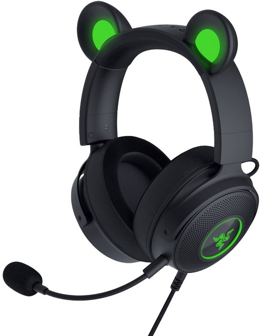 RAZER 雷蛇 北海巨妖KITTY V2 PRO 電競耳機麥克風, 黑色, 1個, KRAKEN KITTY V2 PRO
