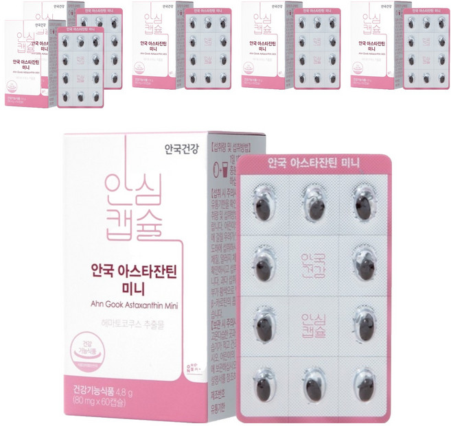 안국건강 아스타잔틴 미니, 60정, 6개