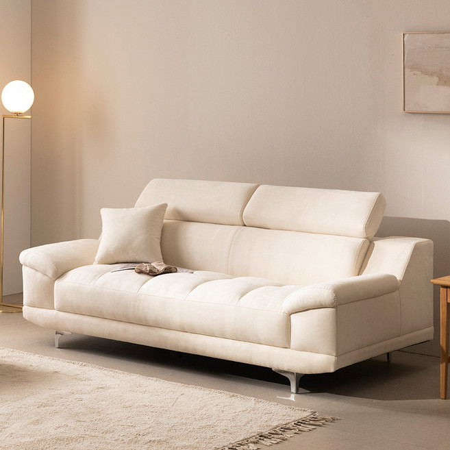 파로마 올랜도B 양팔걸이 3인 소파 스툴 제외 방문설치, 아이보리