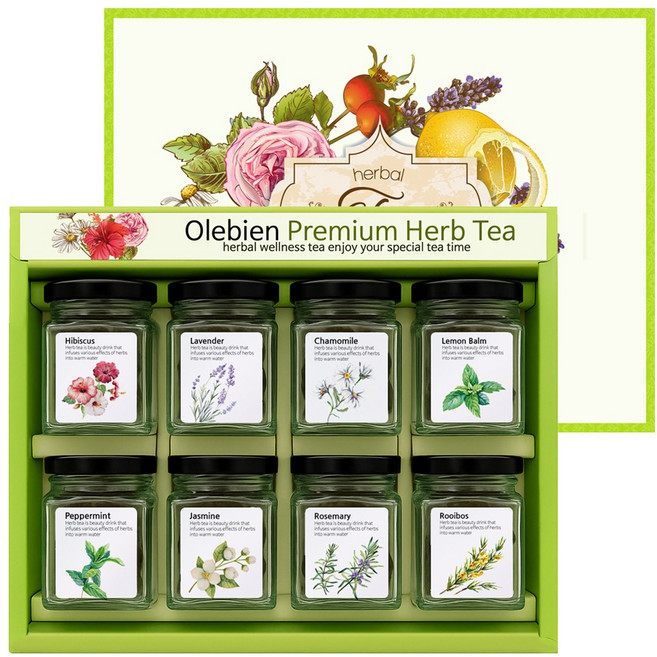 올레비엔 허브차 선물세트, 티백 8종, 1세트
