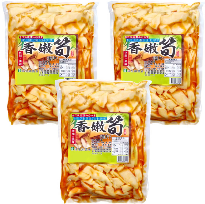 埔里鎮農會 香嫩筍 筍片, 600g, 3包