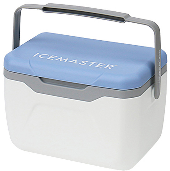 ICEMASTER 戶外便攜手提冷暖雙用冰箱/保冷箱/釣魚箱 保冷箱外尺寸29.5 x 18 x 28cm(內尺寸24 x 14 x 16cm) + 冰磚厚2 x 17 x 9cm 1.1kg, 冰河白, 5.5L