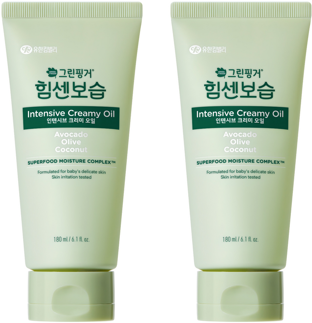 그린핑거 힘센보습 인텐시브 크리미 오일, 180ml, 2개