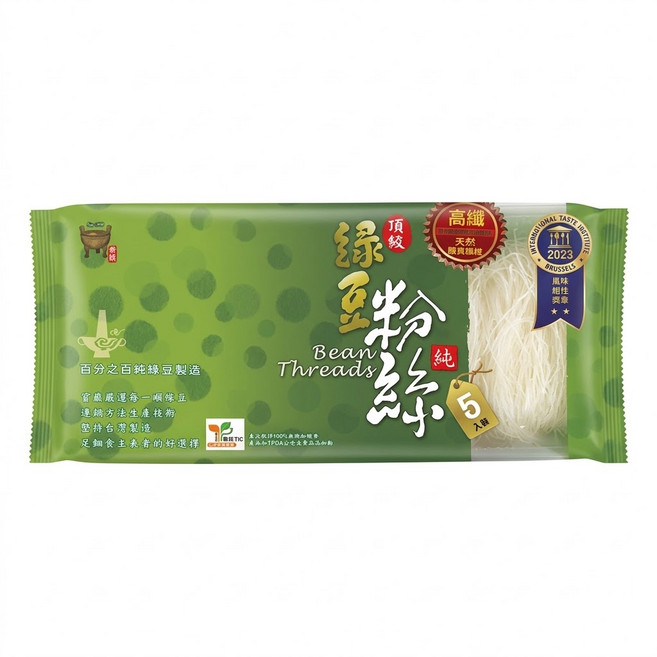 中農粉絲 頂級純綠豆粉絲, 180g, 1包