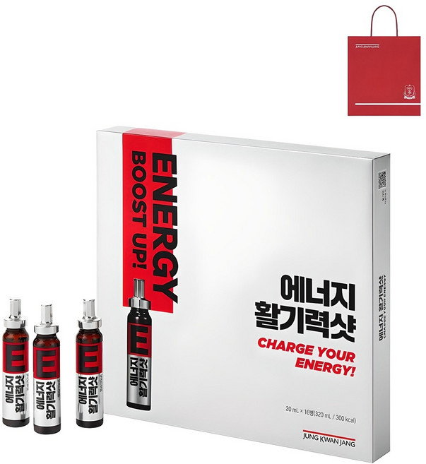 정관장 정품 에너지 활기력샷 + 쇼핑백, 320ml, 1개