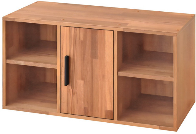 HOPMA 合馬家具 簡約單門四格櫃 G-MD800PTK, 柚木色