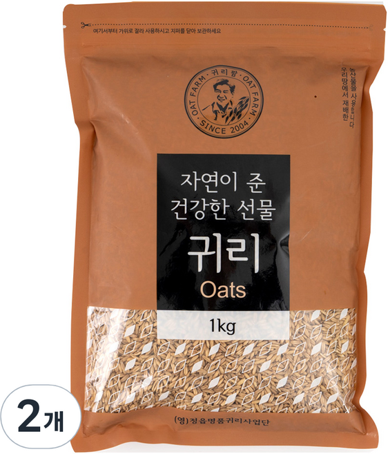귀리팜 정읍명품 귀리, 1kg, 2개