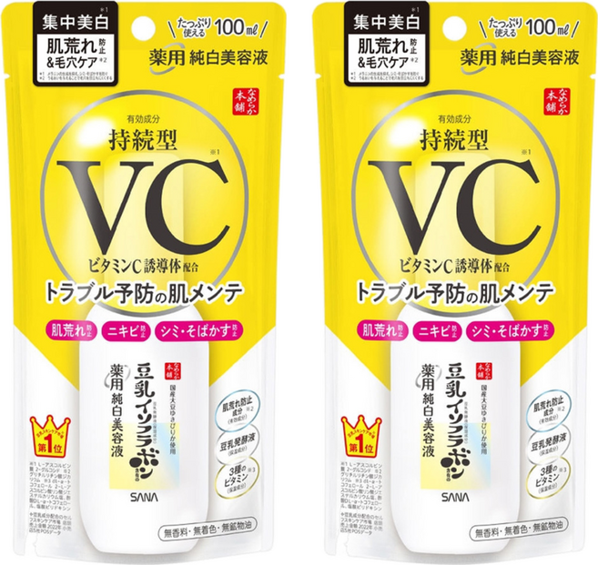 SANA 莎娜 豆乳美肌 維他命C精華液, 100ml, 2瓶