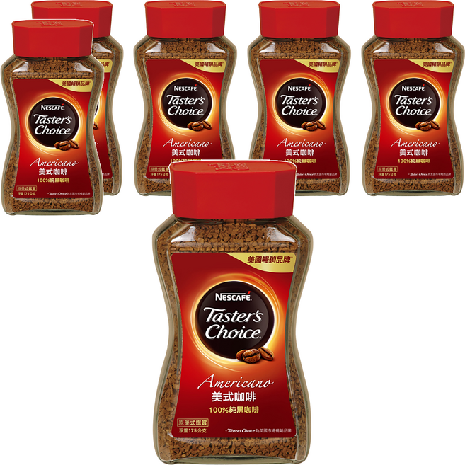 NESCAFE 雀巢咖啡 美式咖啡, 175g, 6瓶, Ground