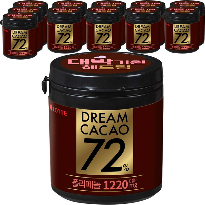 롯데웰푸드 드림카카오 72%, 86g, 12개