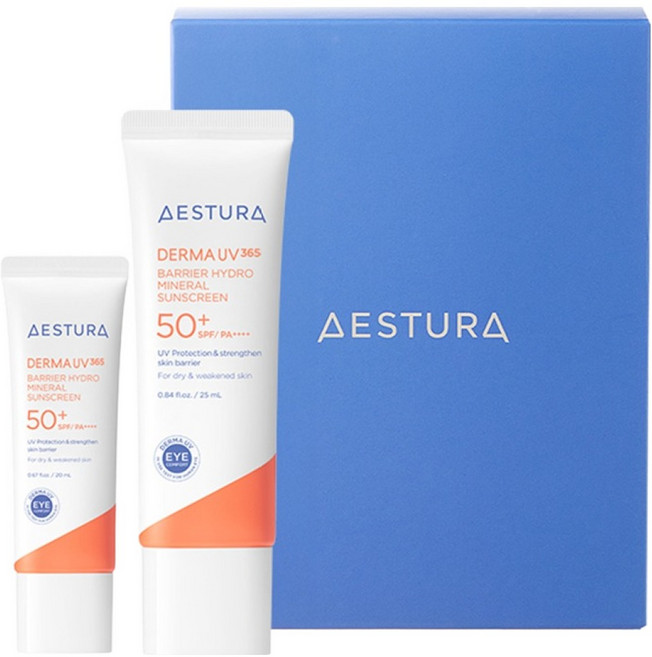 에스트라 더마 유브이365 장벽수분 무기자차 선크림 SPF50+ PA++++ 40ml + 20ml 기획 세트, 60ml, 1개