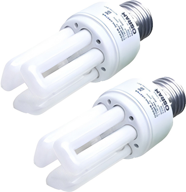 오스람 삼파장 EL 15W 안정기내장형램프, 주광색, 2개