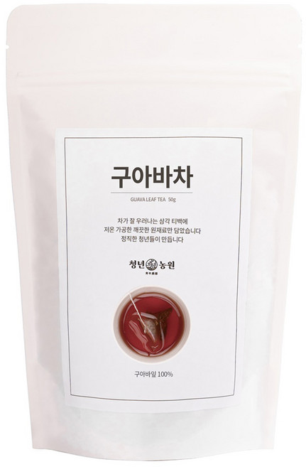 청년농원 저온가공 구아바차 삼각티백, 1g, 50개입, 1개