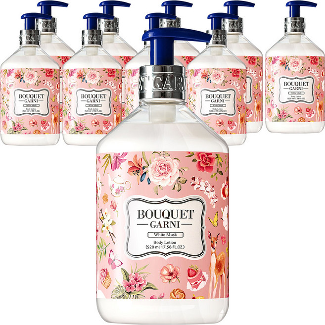 부케가르니 바디로션 화이트머스크, 520ml, 10개