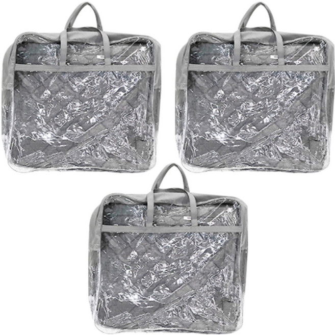 더베딩샵 이불&패드 보관가방 중, 그레이, 3개